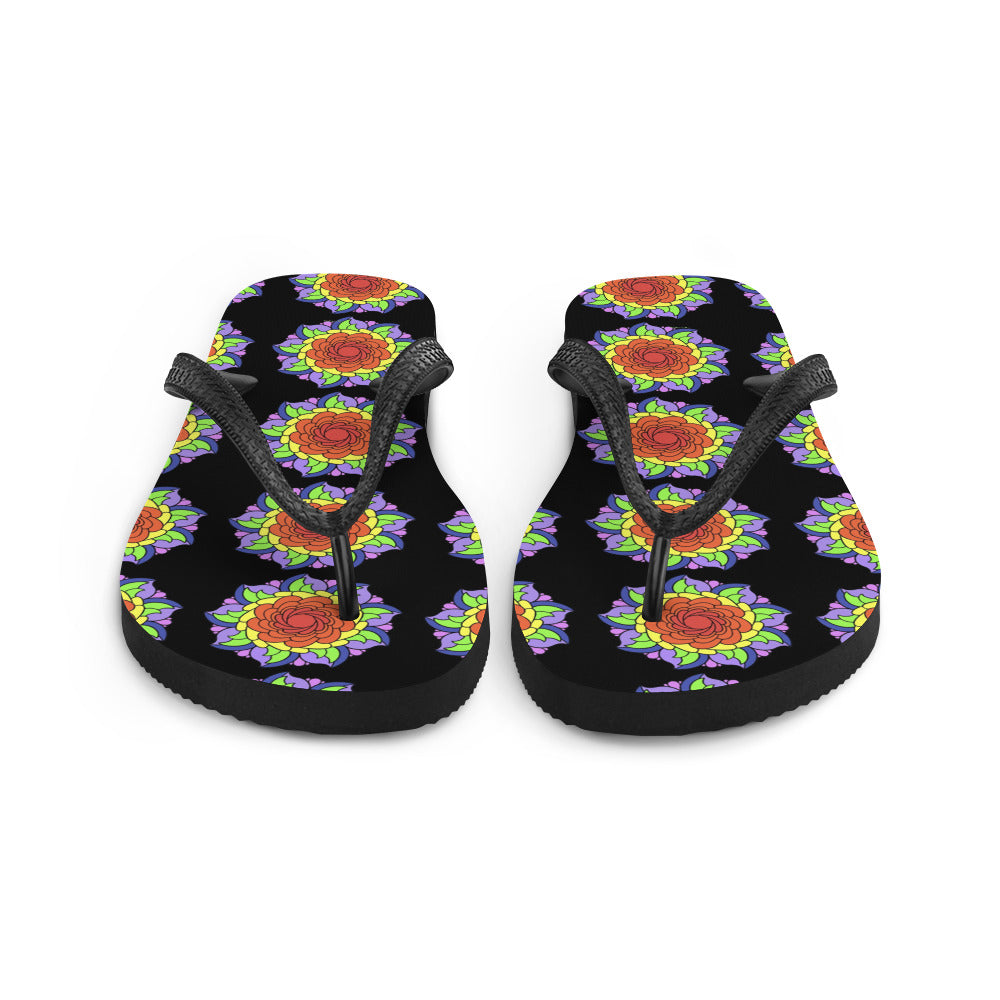 Flip-Flops - Rainbow Flower