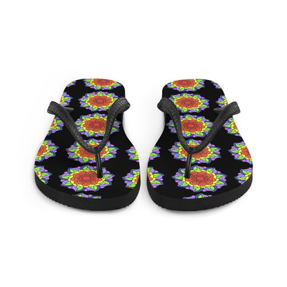 Flip-Flops - Rainbow Flower