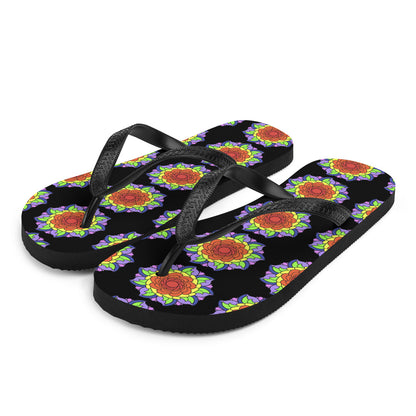 Flip-Flops - Rainbow Flower