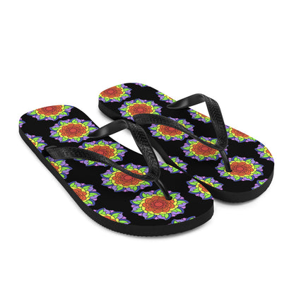 Flip-Flops - Rainbow Flower