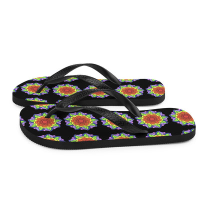 Flip-Flops - Rainbow Flower