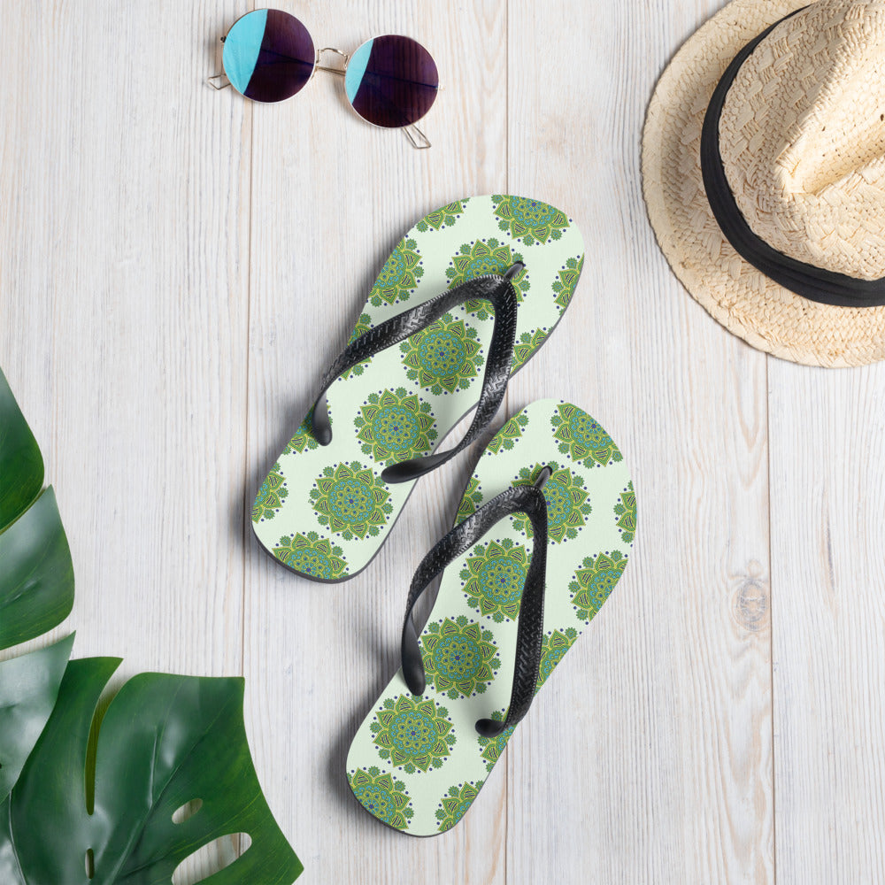 Flip-Flops - Green Mandala