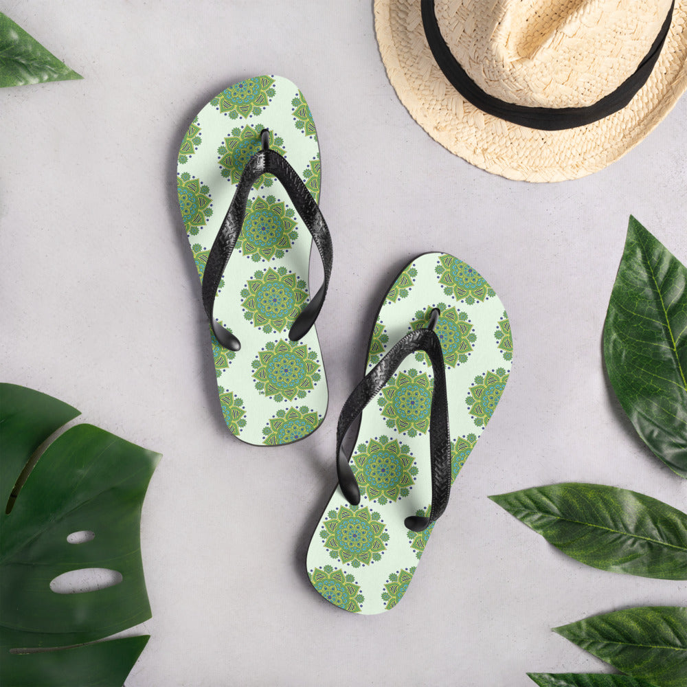 Flip-Flops - Green Mandala