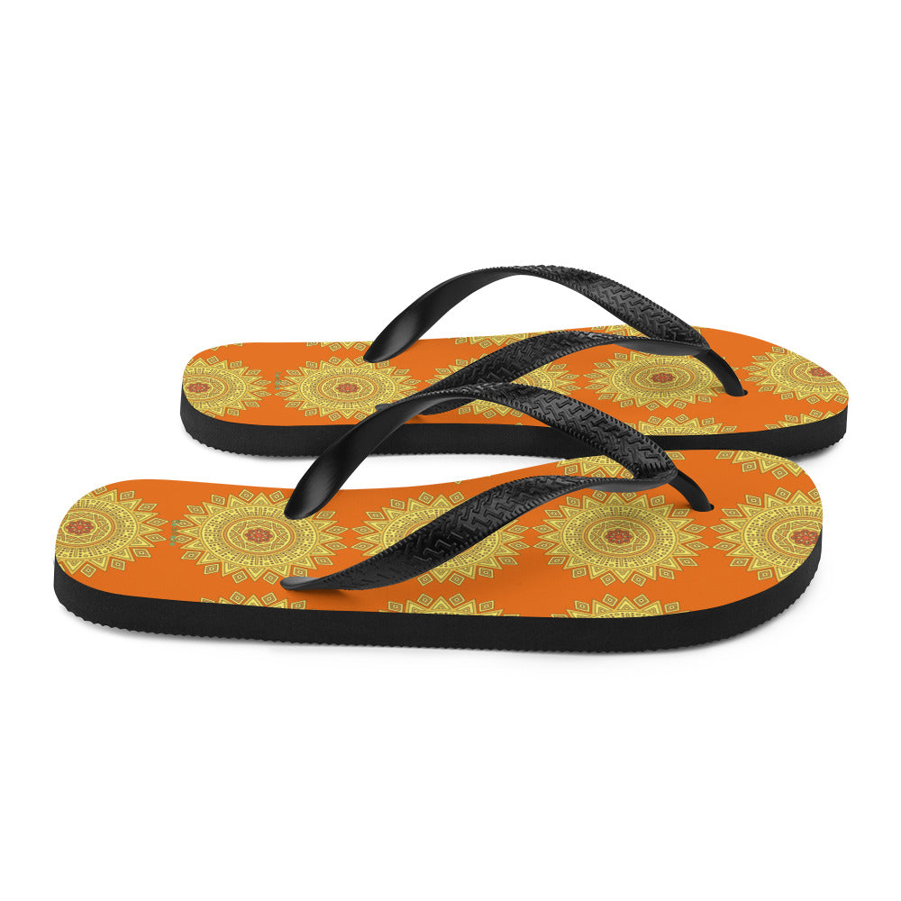 Flip-Flops - Yellow Mandala