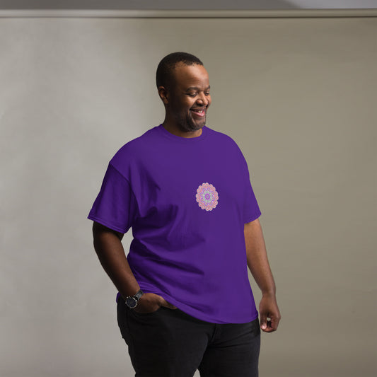 Mandala Collection Tshirts -  Purple Unisex Classic Tee With Pink Mandala