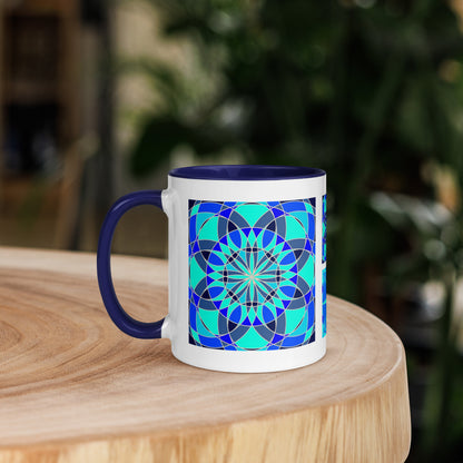 11 oz Glossy Mug - Blue Tile