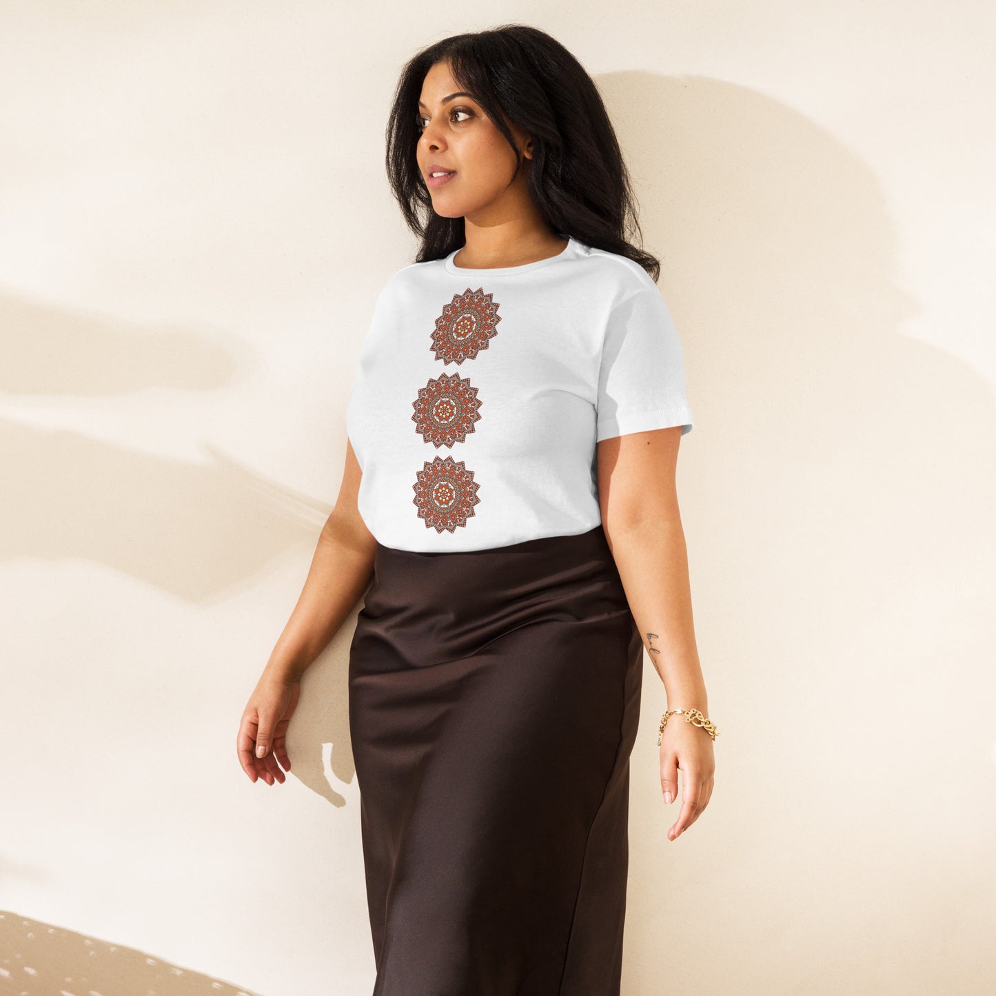 Women’s Tshirt - Peach Lace