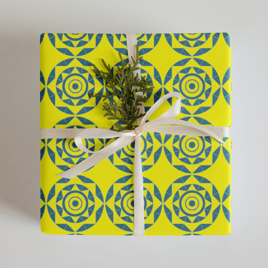 Tile Collection Wrapping Paper - Yellow Tile Wrapping Paper Sheets