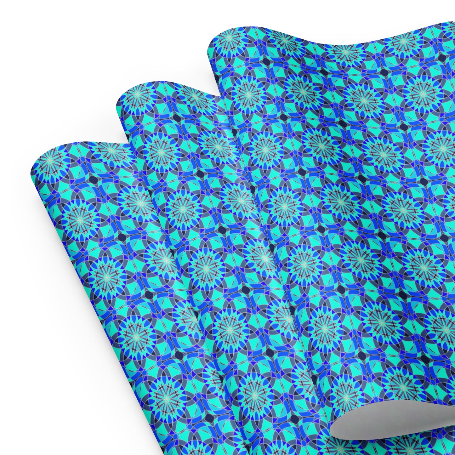 Tile Collection Wrapping Paper - Bright Blue Wrapping Paper Sheets