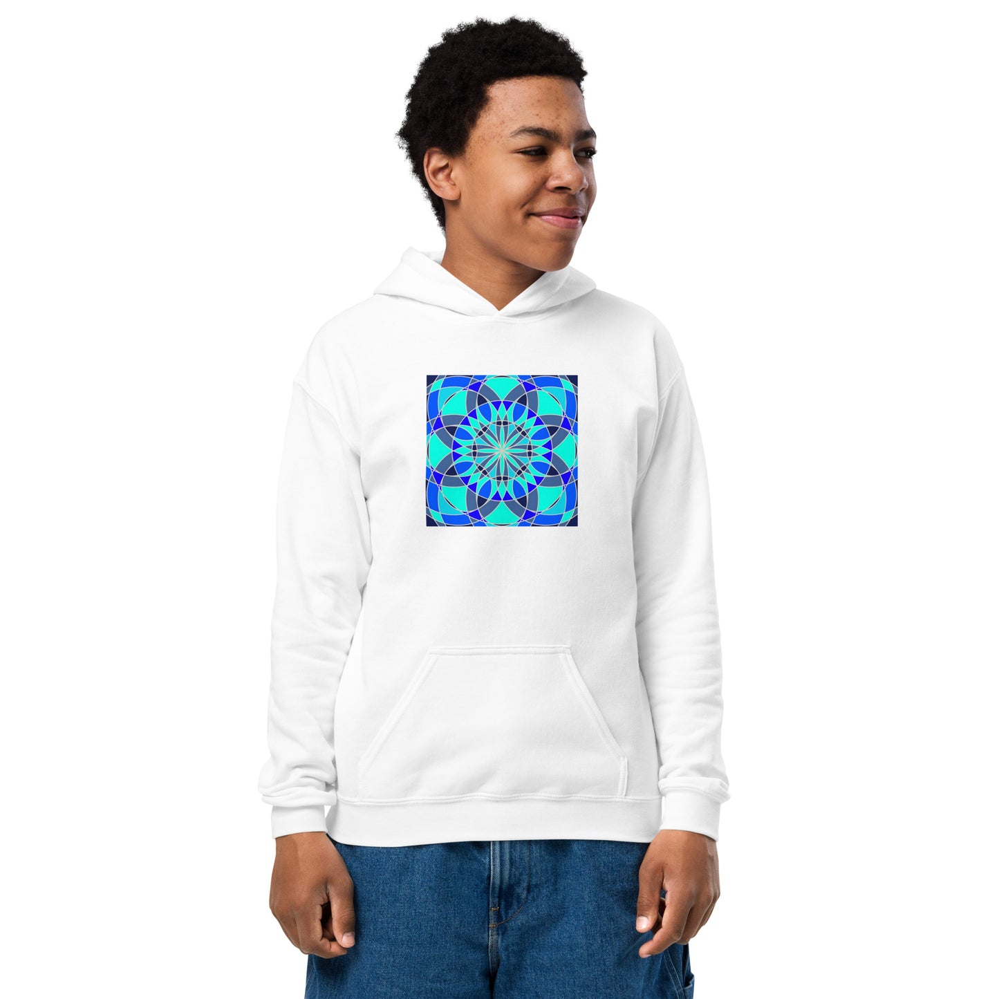 Tile Collection Child Hoodies - Blue Tile Kids Hoodie